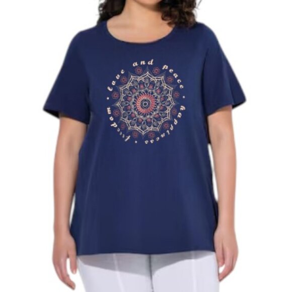 My Style blue Mandala graphic design t-shirt size 1X - Picture 1 of 4